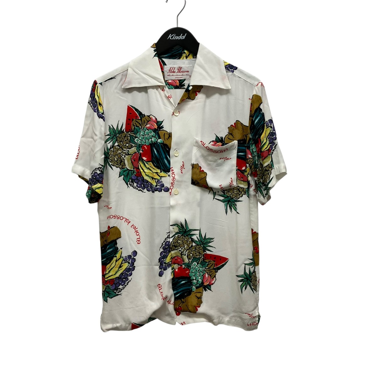 【中古】Aloha Blossom HARVEST SHORT SLEEVE アロハシャツ AB-0023010100 白いこと 大きさ：36 【130526】（アロハブロッサム）