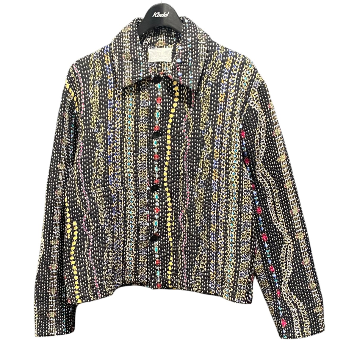 【中古】mii×International Gallery BEAMS カンタステッチショートトラックジャケット MW2172 マルチ色つや 大きさ：S 【120526】（ミー×国際的美術館 ビームス）