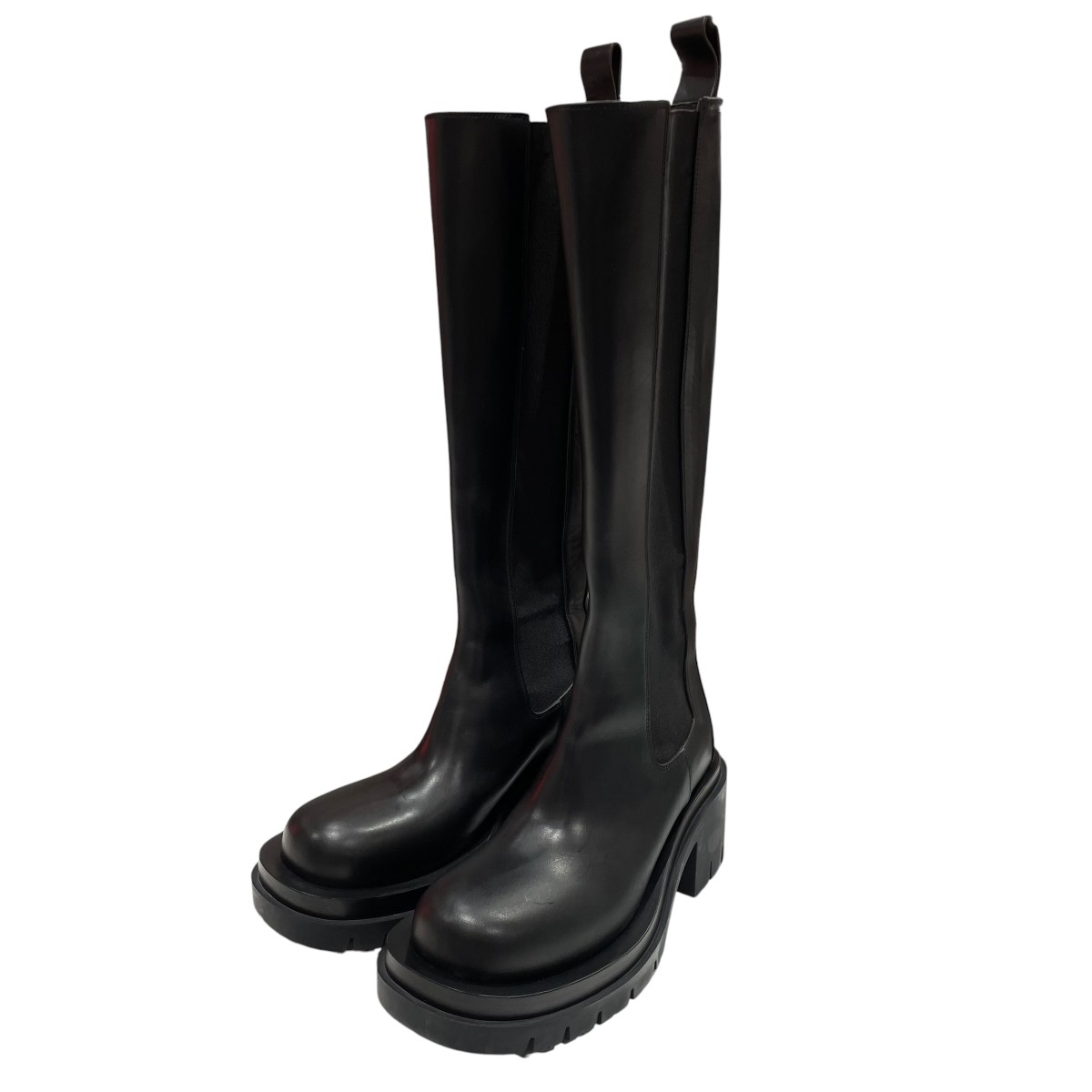 【中古】BOTTEGA VENETA 引っ敷き ロングブーツ 667146 黒いこと 大きさ：37 【130526】（ボッテガヴェネタ）