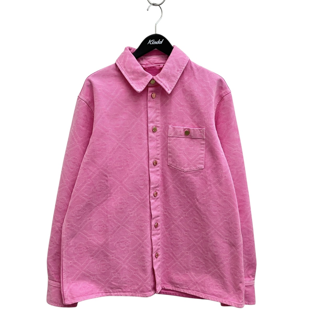 【中古】\u003cBR\u003eCASABLANCA\u003cBR\u003eLASER MONOGRAM OVERSIZED DENIM SHIRT 上衣 CASABLANCA26SS-8 サクラ色 大きさ：M\u003cBR\u003e【通貨価値思いなおす】