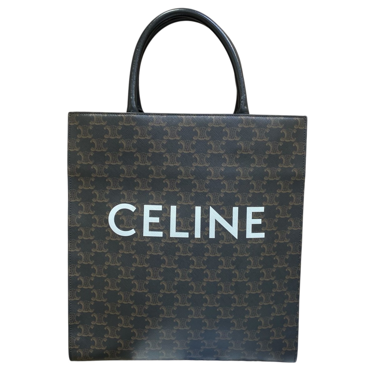 【中古】CELINE トリオンフバーディカルカバトートバッグ S-SL-4250 黒いこと 【130526】（セリーヌ）