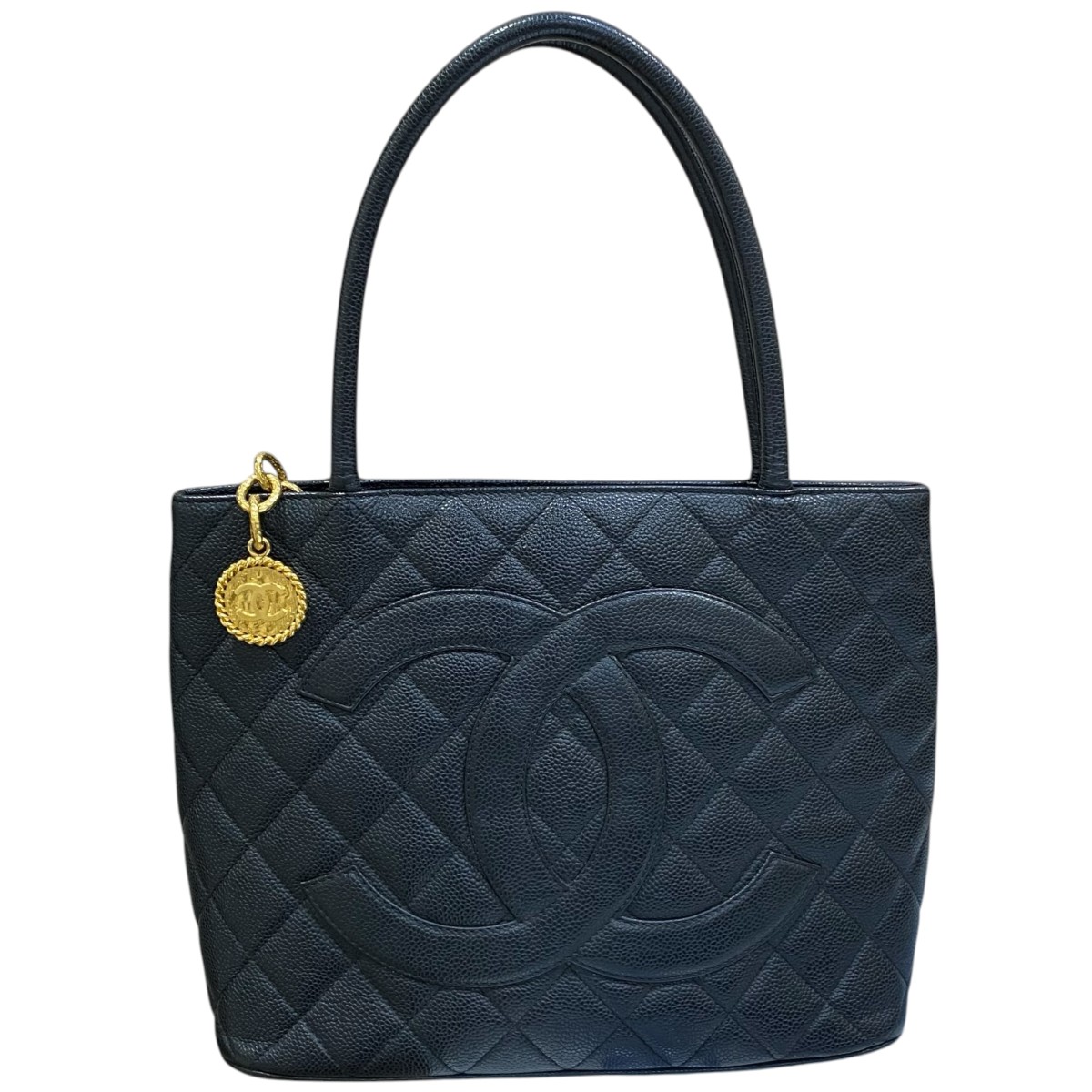 【中古】\u003cBR\u003eCHANEL\u003cBR\u003e刷り直すトート キャビア素はだ ゴールド金具 黒いこと\u003cBR\u003e【通貨価値思いなおす】
