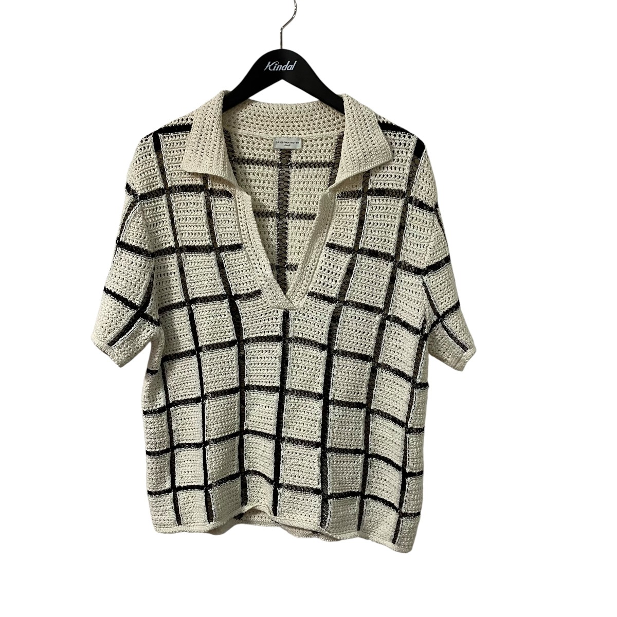 【中古】\u003cBR\u003eDRIES VAN NOTEN\u003cBR\u003eメッシュ スポーツシャツ 象牙色 大きさ：S\u003cBR\u003e【通貨価値思いなおす】