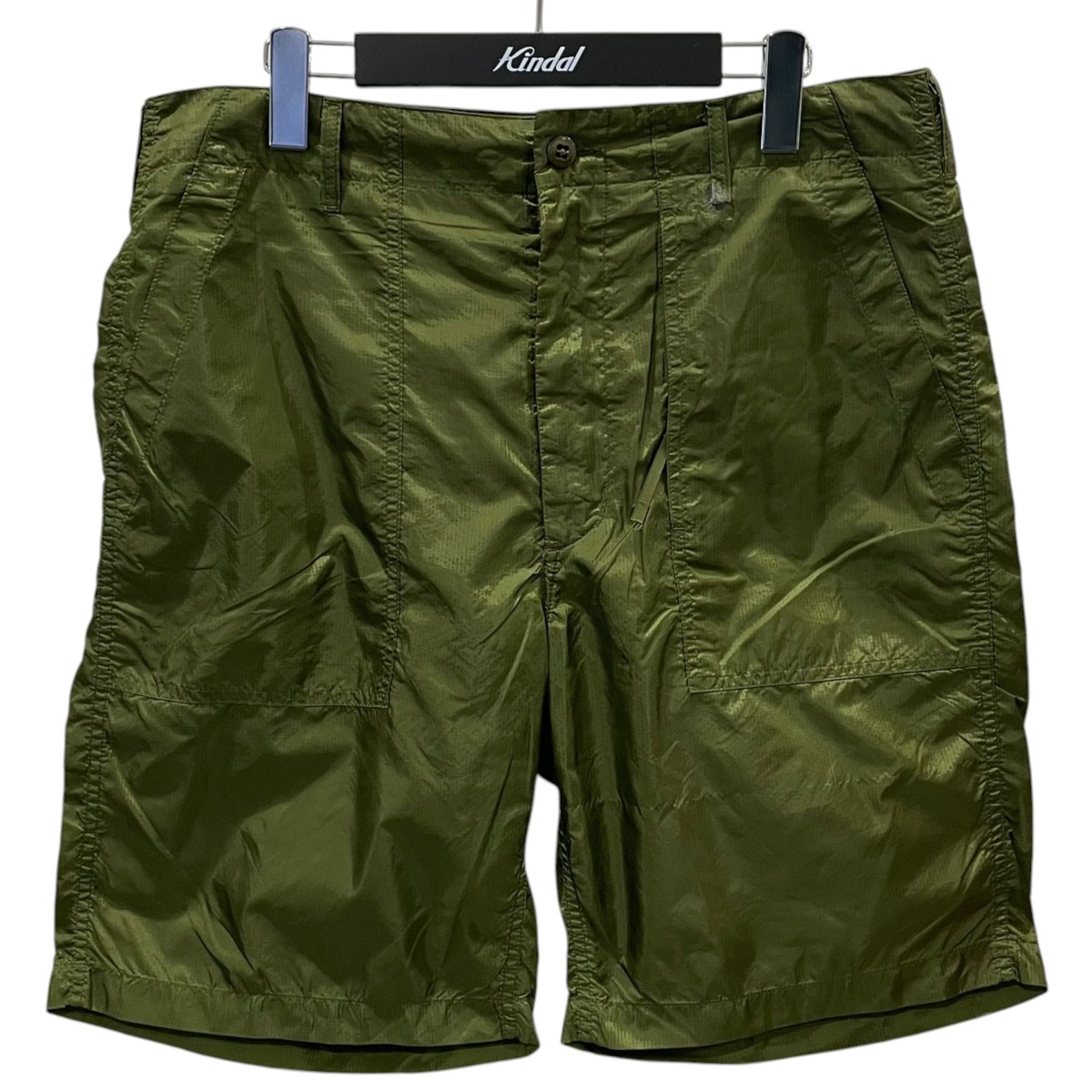 【中古】\u003cBR\u003eEngineered Garments\u003cBR\u003eナイロンハーフパンツ Fatigue Short - Nylon Micro Ripstop ファティーグショーツ ナイロンマイクロリップストップ オリーブ 大きさ：M\u003cBR\u003e【必要経費思いかえす】