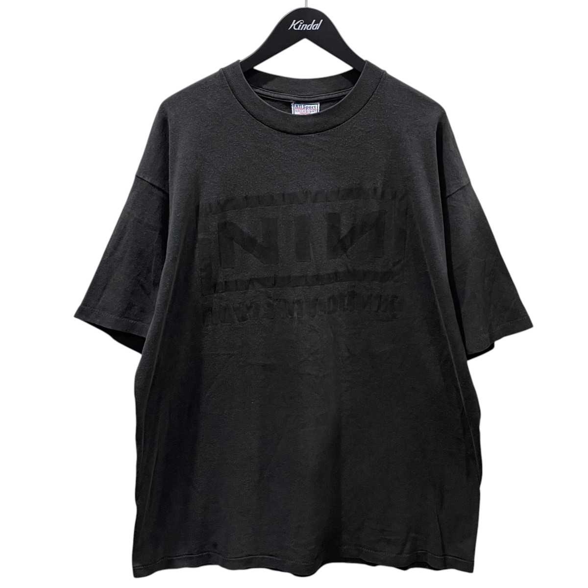 【中古】ALL SPORTS 刷り上げるプルオーバー Nine Inch Nails 野球クラブ in ネイルズ MAXWEIGHT PRESHRUNK 薄墨色 大きさ：XL 【140526】（オール運動競技）