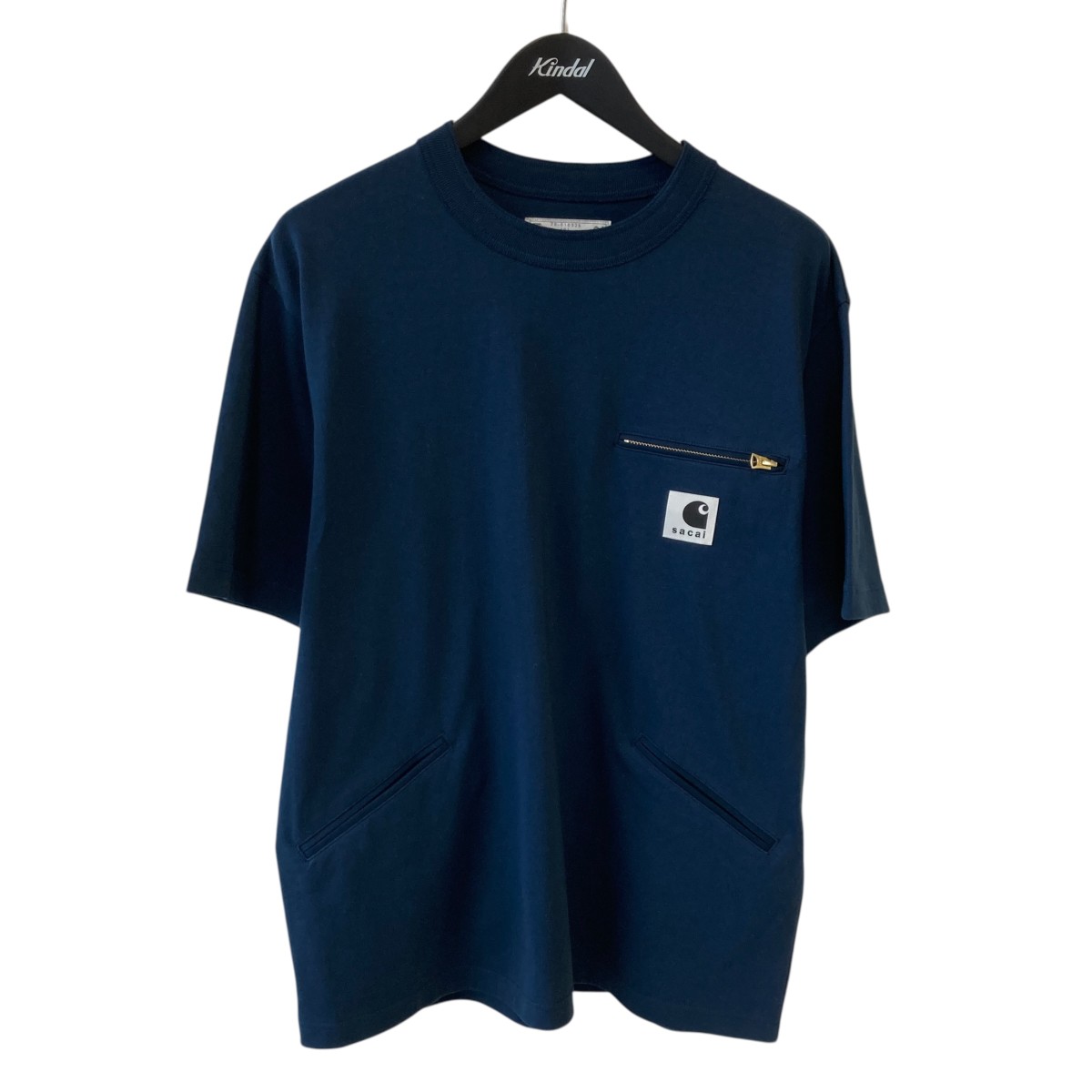 【中古】sacai×CarHartt 26SS 半袖プルオーバー 26-01092S 米国海軍 大きさ：2 【150526】（サカイ×鉄道車両ハート型）