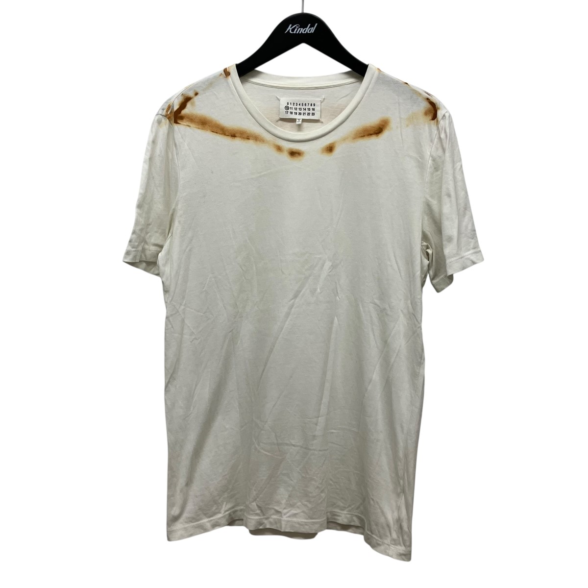 【中古】Maison Margiela 14SS[RUST PRINT TEE] 挙げ句の果て刷り上げるプルオーバー S30GC0453 白いこと×赤銅色 大きさ：46 【140526】（メゾンマルジェラ）