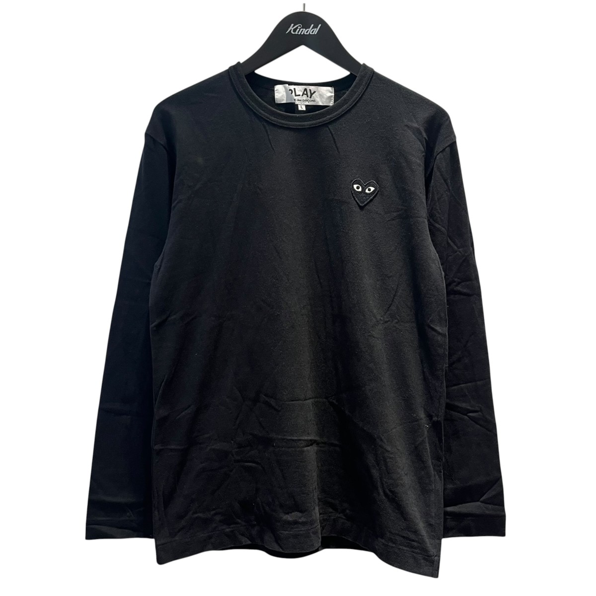【中古】PLAY COMME des GARCONS 長袖カットソー AZ-T120 黒いこと 大きさ：L 【140526】（プレイコムデギャルソン）
