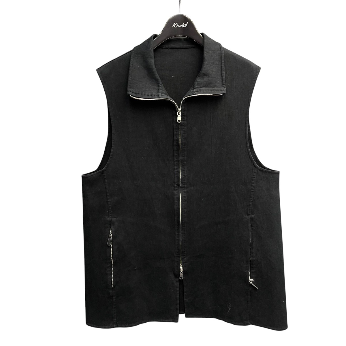 【中古】MAATEE＆SONS 23SS river vest ジップベスト MT3103-0901 黒いこと 大きさ：2 【140526】（マーティーアンドサンズ）