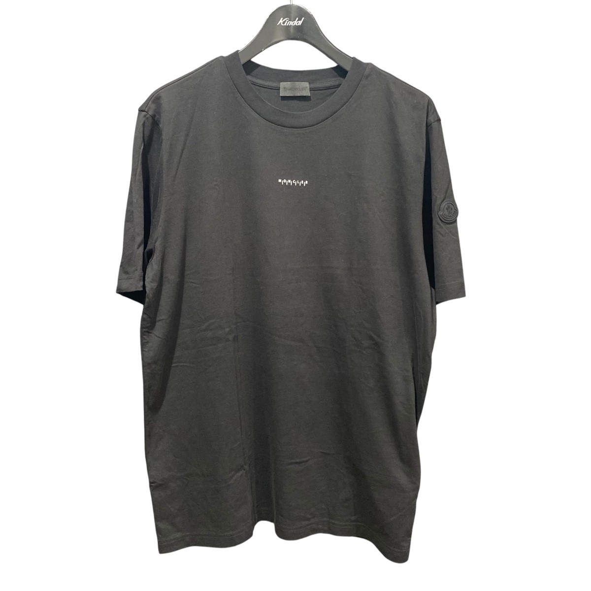 【中古】MONCLER 23年 ■ ロゴタイププルオーバー J10918C00032 黒いこと 大きさ：L 【140526】（モンク軌跡）