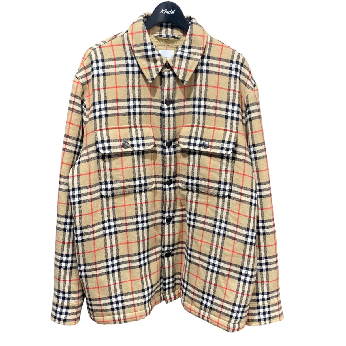 中古】BURBERRY □ ノバチェック中綿上衣 8043839 赤銅色 大きさ：L