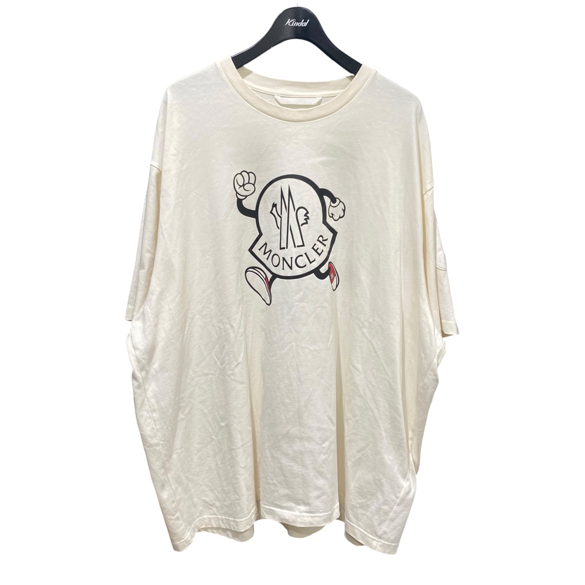 【中古】MONCLER 22年 ■ ロゴタイププルオーバー I10918C00010 白いこと 大きさ：3XL 【140526】（モンク軌跡）