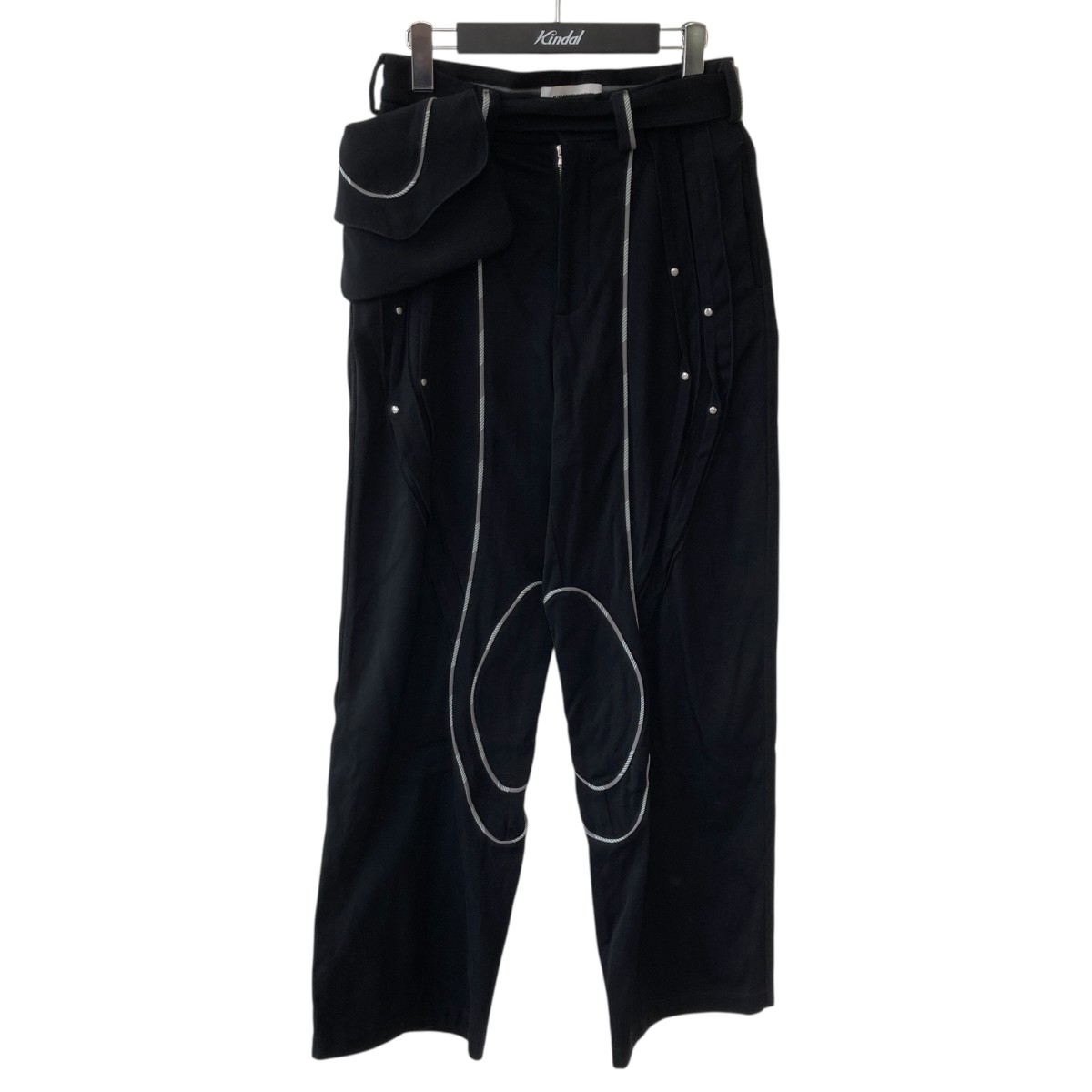 【中古】Kiko Kostadinov 24AW Chalice Trouser Raven ズボン下 7884210433 黒いこと 大きさ：44 【150526】（キココスタディノフ）