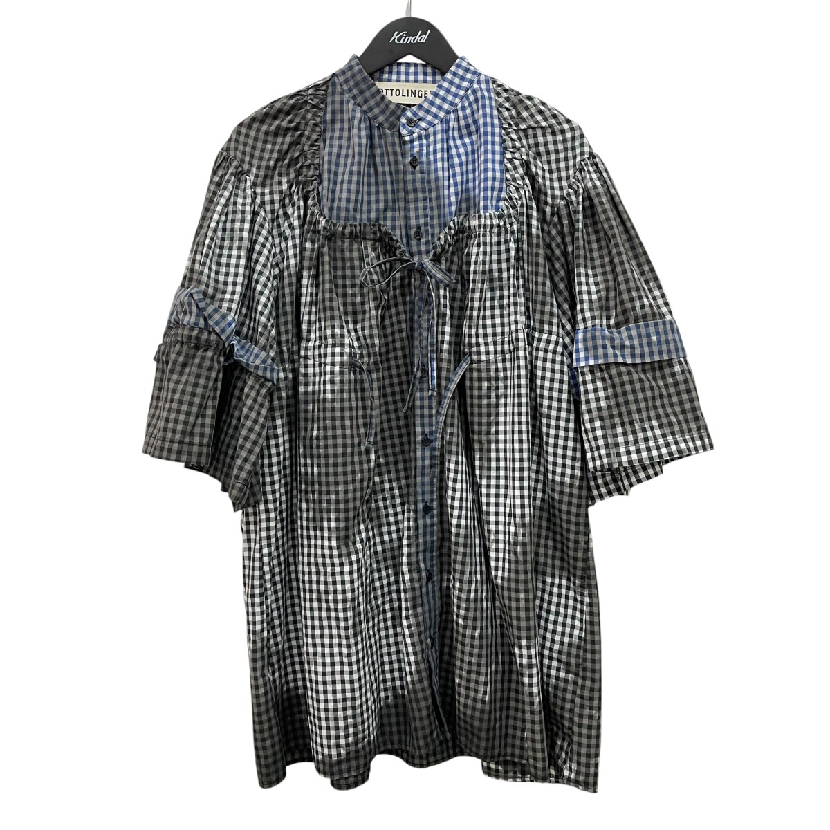 【中古】OTTOLINGER　チュニックブラウス OL2111005 ホワイト&times;ブラック サイズ：S 【160526】（オットリンガー）｜ブランド古着のカインドオル