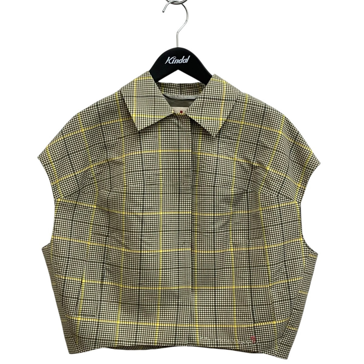 【中古】MARNI ノースリーブ上衣 より良い JKMA0304SU 黄色×赤銅色 大きさ：36 【160526】（マルニ）