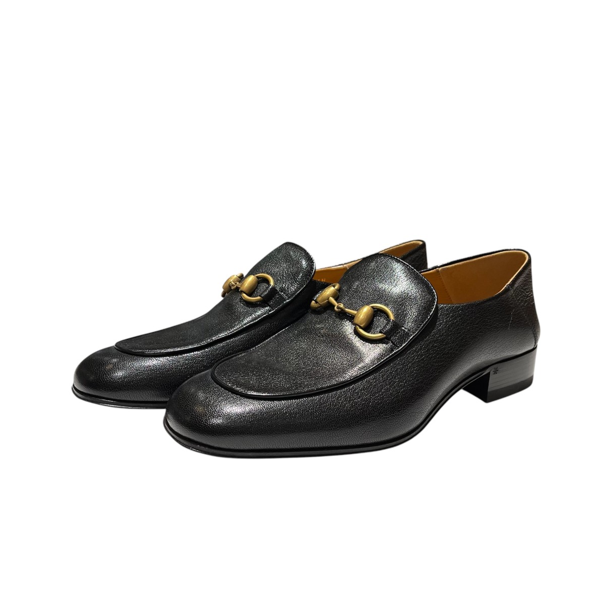 【中古】GUCCI 571050 JORDAAN 配管ビット ローファーシューズ 黒いこと 大いさ：38 【150526】（グッチ）