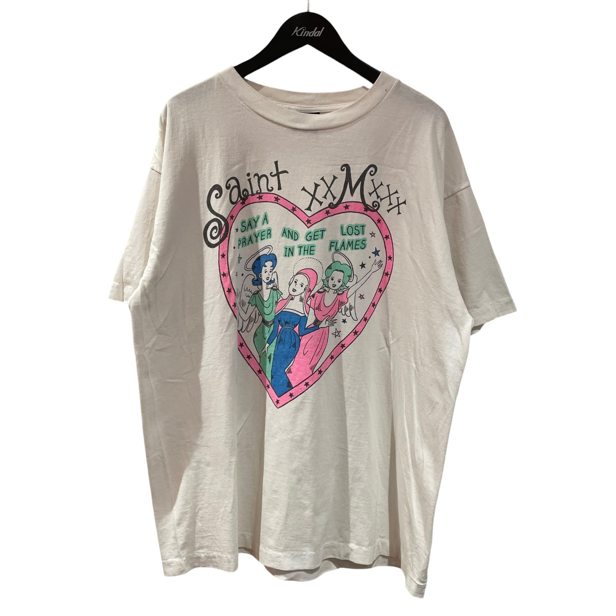 【中古】SAINT MICHAEL T-SHIRT HEART 半袖プルオーバー SM-A21-0000-005 白いこと 大きさ：XL 【150526】（仙マイケル）