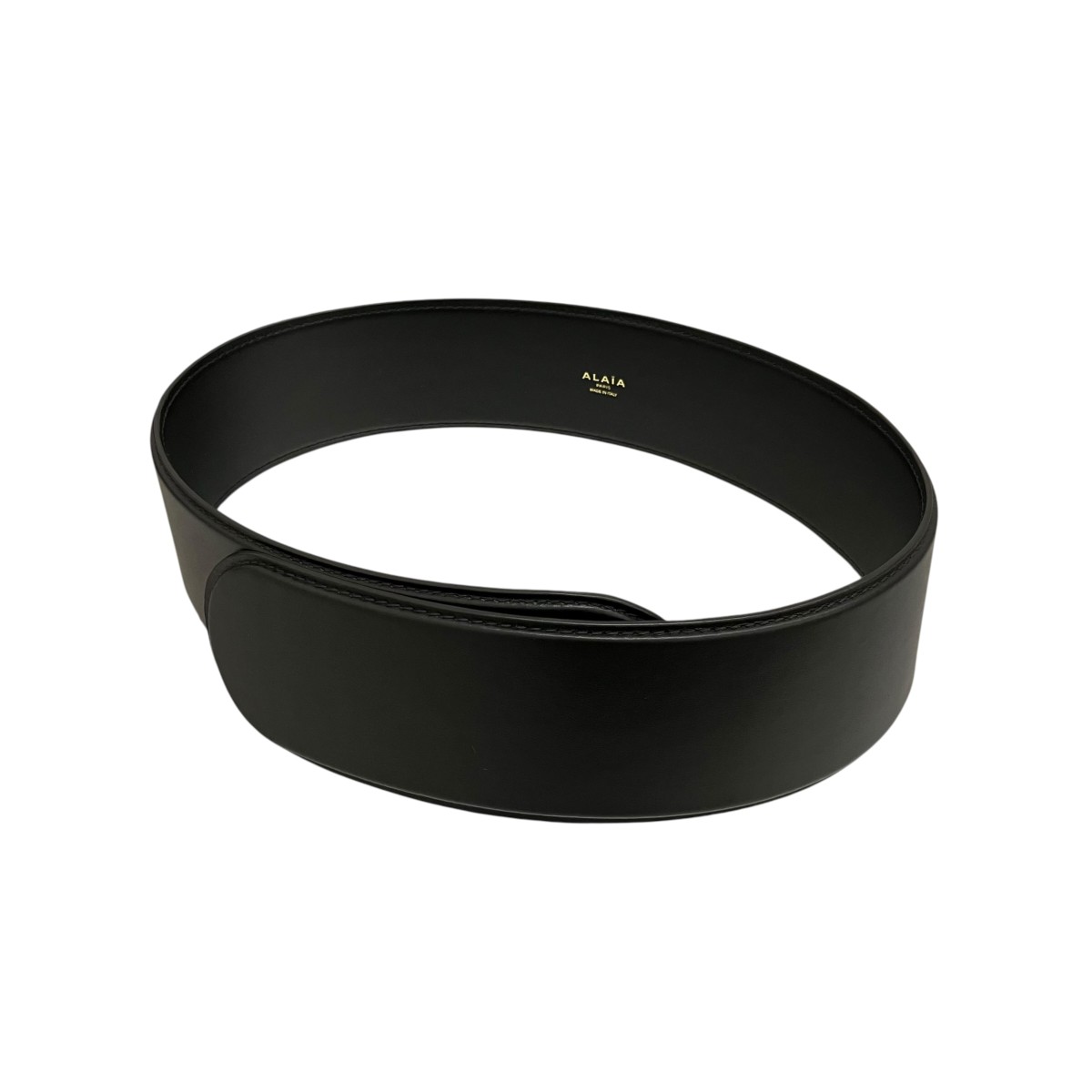 【中古】ALAIA 【FLEX TWIST BELT】 カーフスキンベルト 米国海軍 【150526】（アライア）