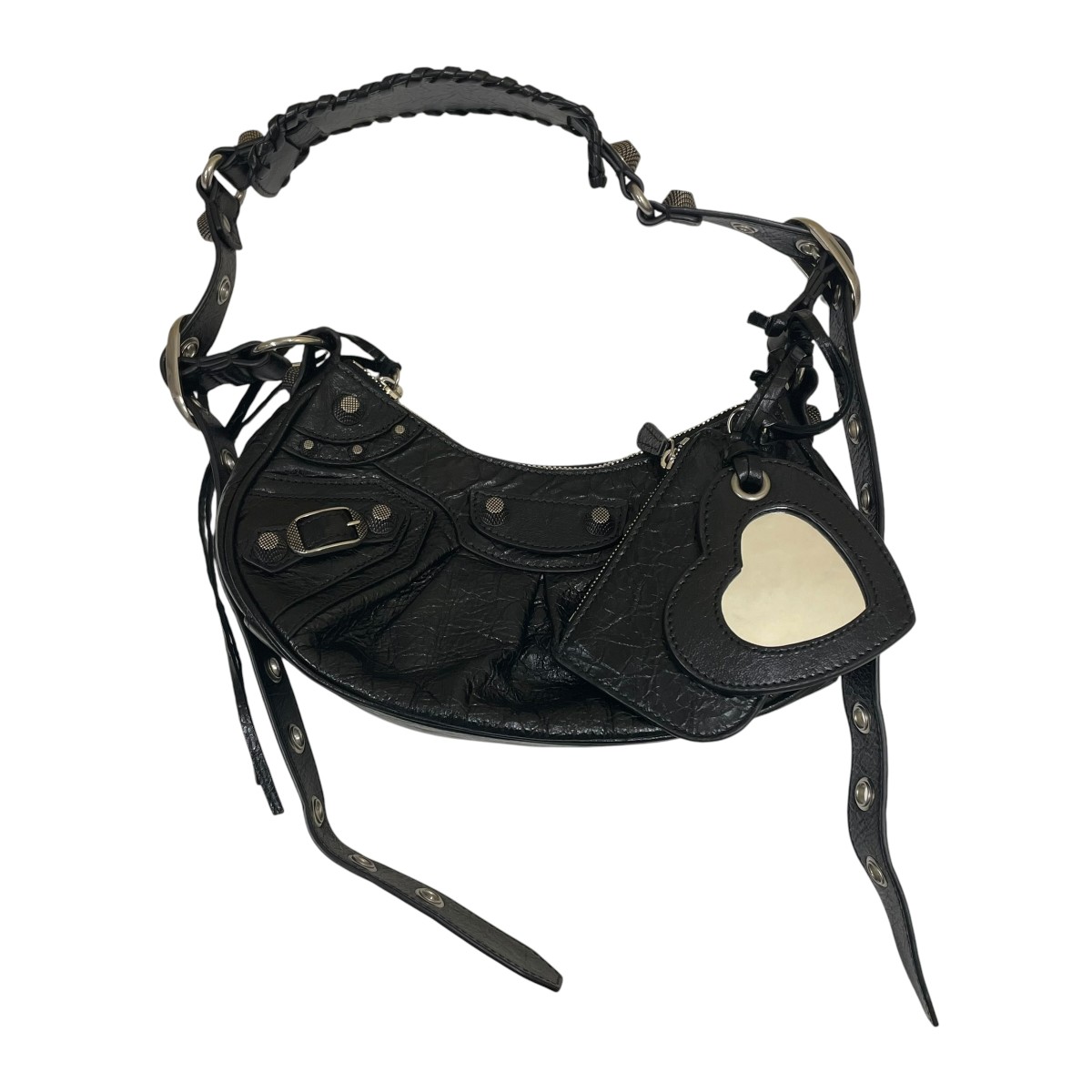 【中古】BALENCIAGA ルカ行き先XS ショルダーバッグ 黒いこと 【160526】（バレンシアガ）