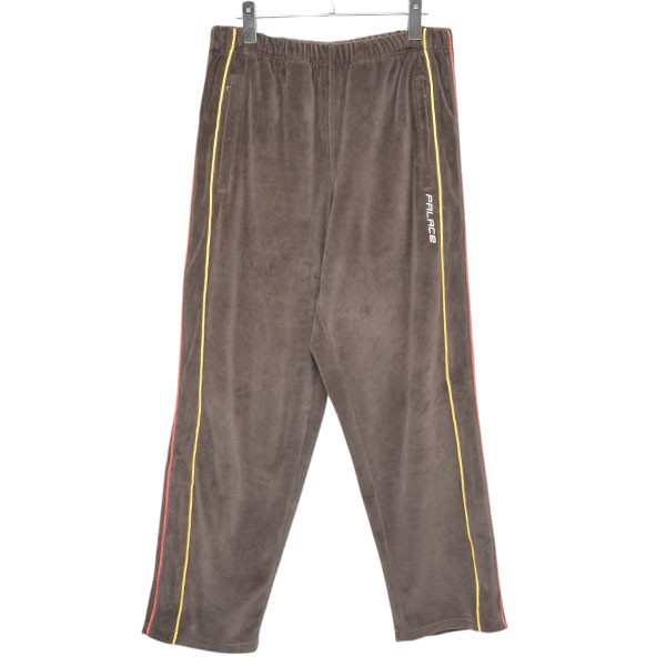 【中古】PALACE 2025SS PIPED VELOUR JOGGER FOX ベロアトラックジョガーパンツ スウェットワイドパンツ 赤銅色 大きさ：S 【160526】（九重の天）