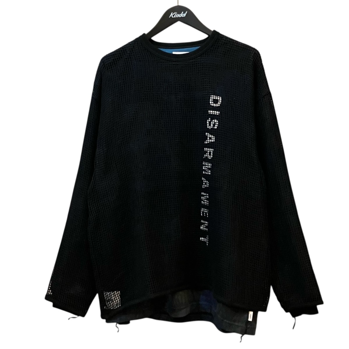 【中古】WTAPS　レイヤーメッシュロングスリーブＴシャツ ネイビー&times;ブラック サイズ：2 【170526】（ダブルタップス）｜ブランド古着のカインドオル