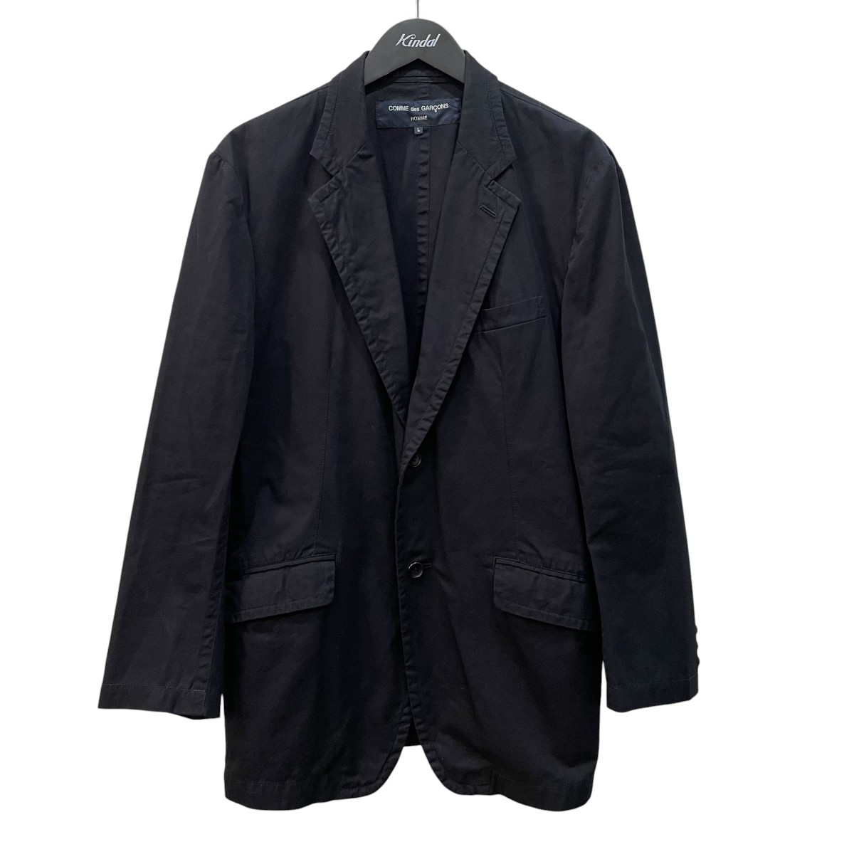 【中古】COMME des GARCONS HOMME　テーラードジャケット HEJ029 ネイビー サイズ：L 【170526】（コムデギャルソンオム）｜ブランド古着のカインドオル