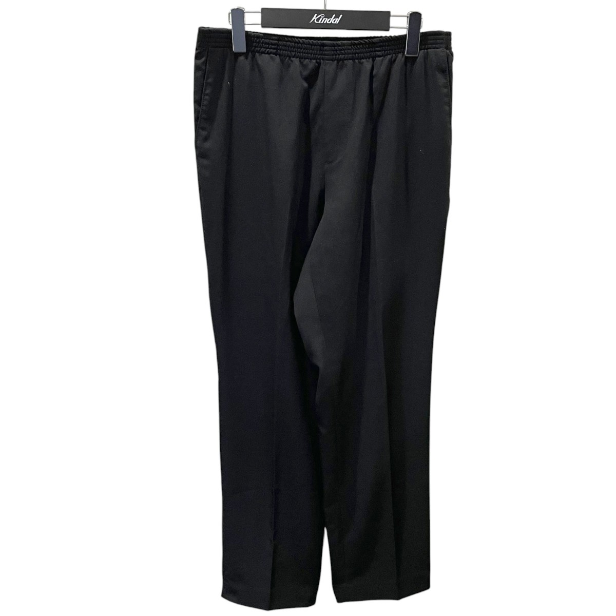 【中古】kaja21SS イージーパンツ TECHNO FLANNEL STRETCH SHIRRING TROUSERS テクノフランネル ストレッチ シャーリング トラウザーズ 20210425 ブラック サイズ：2【価格見直し】｜ブランド古着のカインドオル