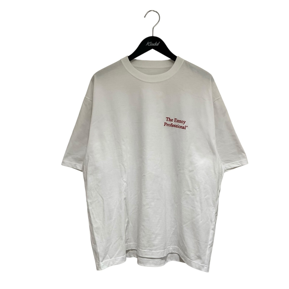 【中古】ENNOY ロゴタイプ刺しゅうプルオーバー SS24BRENCT04NTL 白いこと 大きさ：L 【170526】（エンノイ）