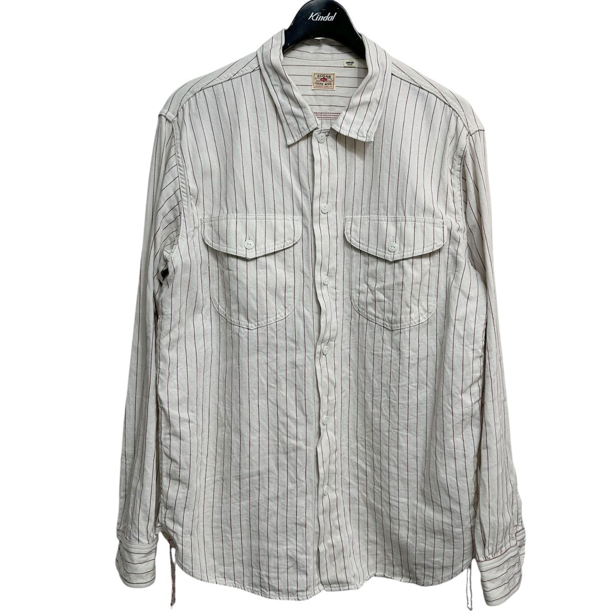 【中古】SUGAR CANE COKE STRIPE WORK SHIRT コークストライプワークシャツ SC28652 象牙色 大きさ：M 【220526】（シュガーケーン）