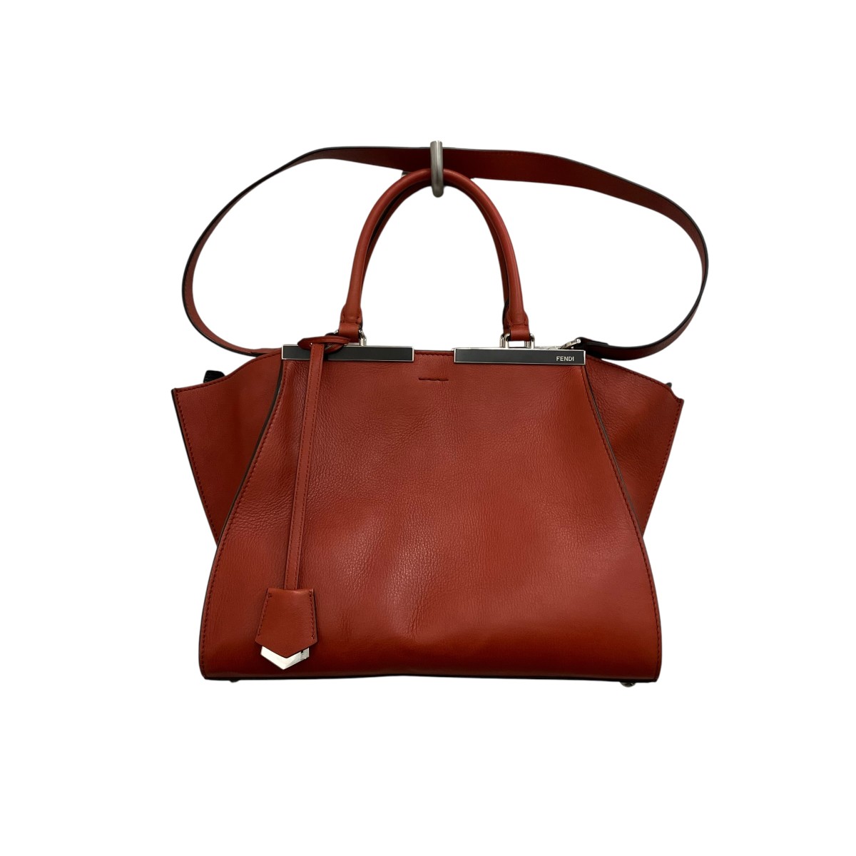 【中古】FENDI トロワジュール2WAY御徒面子 8BH279 赤いこと 【170526】（フェンディ）