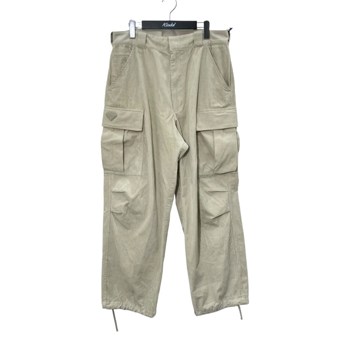 【中古】PRADAコーデュロイカーゴパンツ SPH286 アイボリー サイズ：M【価格見直し】｜ブランド古着のカインドオル