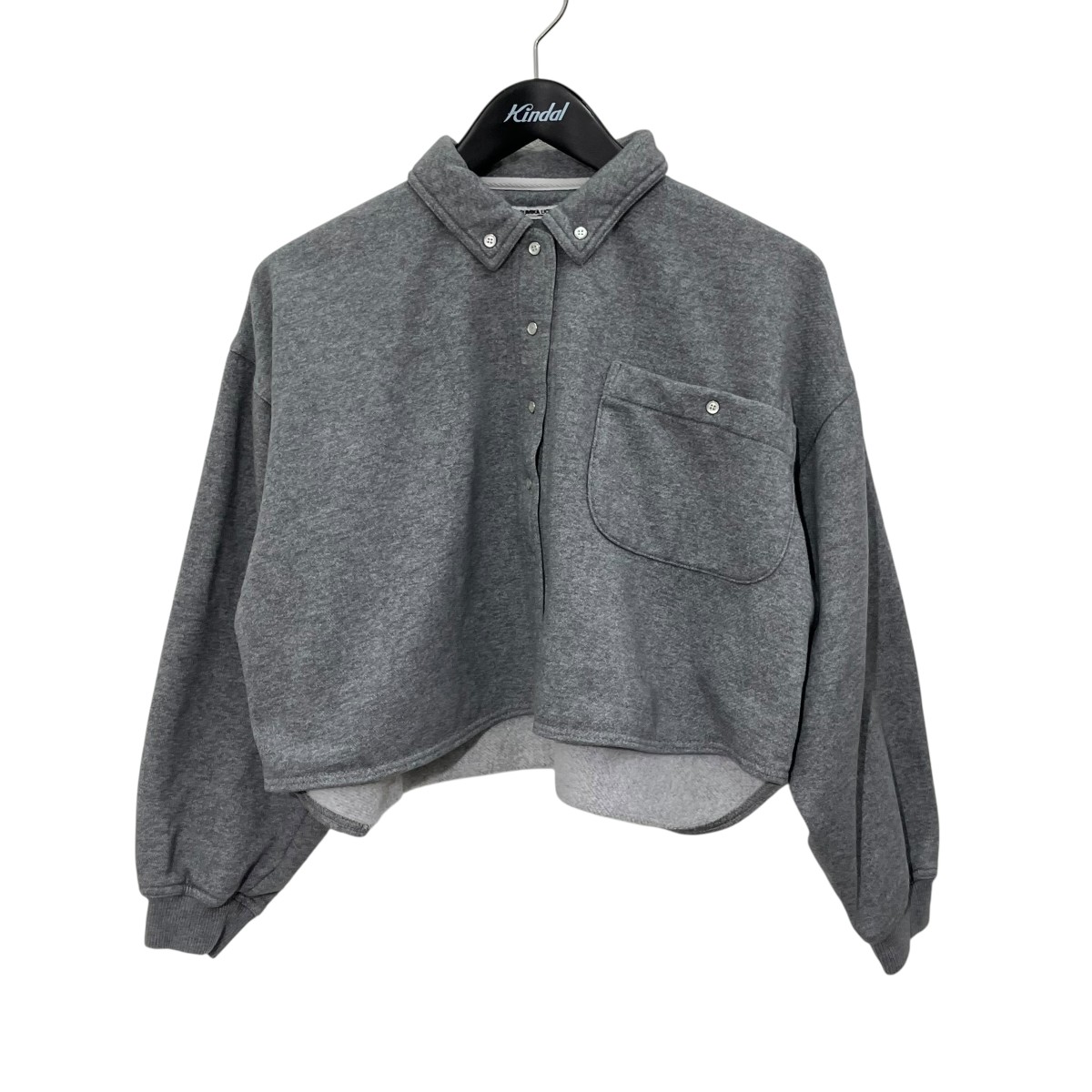 【中古】FUMIKA UCHIDA　SWEAT SNAP BUTTON-UP SHIRT カーディガン FU-USP-CS001 グレー サイズ：M 【170526】（フミカウチダ）｜ブランド古着のカインドオル