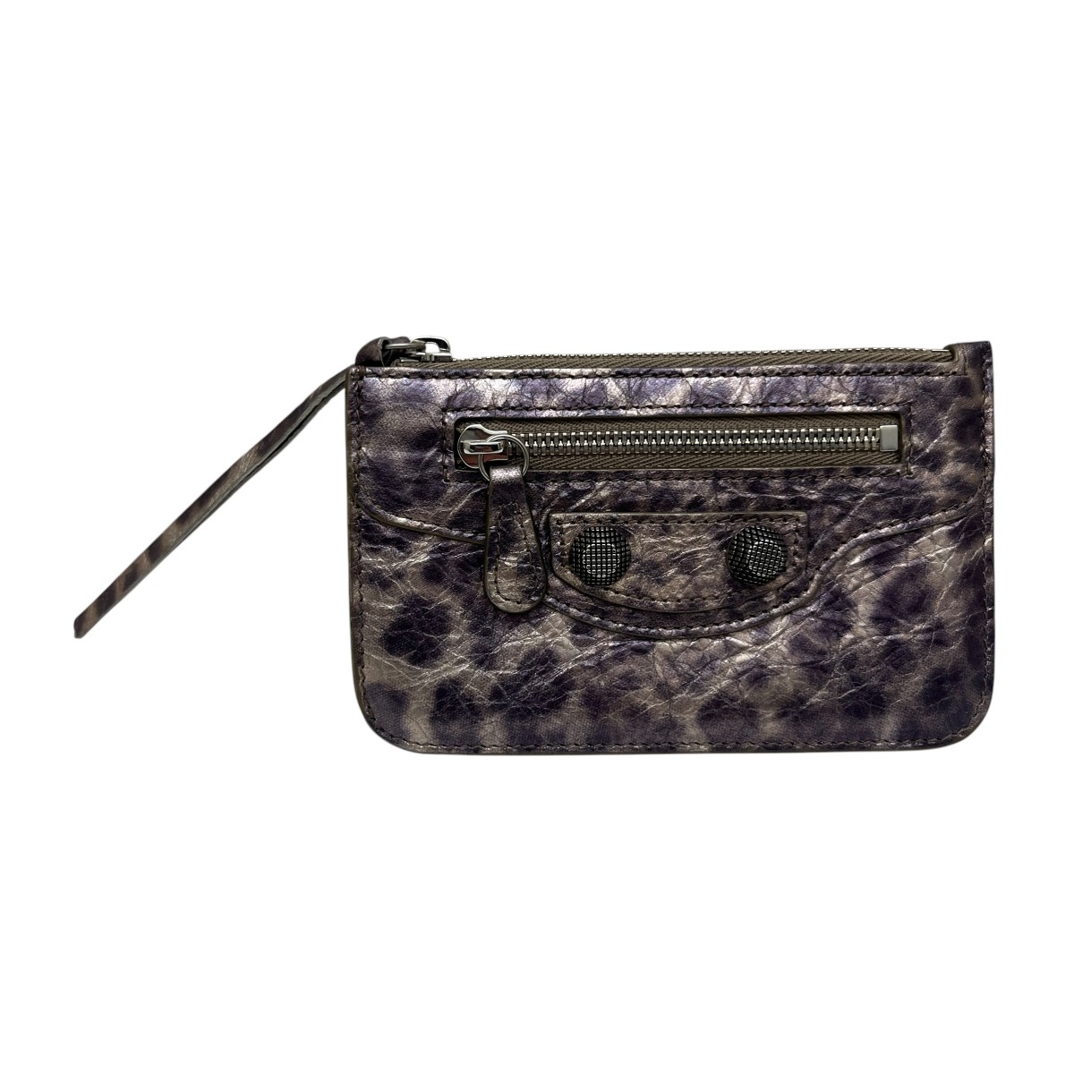 【中古】BALENCIAGA コンパクトウォレット 715185 しろがね色 【180526】（バレンシアガ）