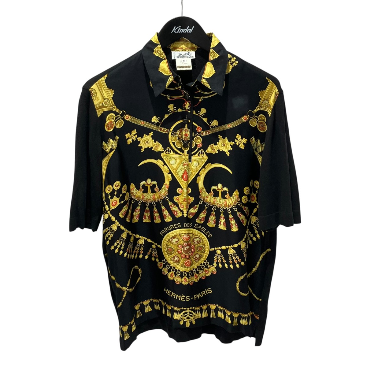 【中古】HERMES 半袖プルオーバー 黒いこと 大きさ：S 【180526】（エルメス）