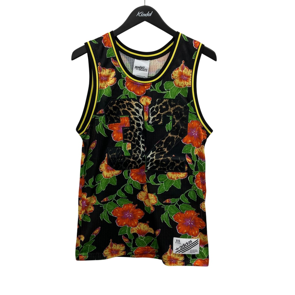 【中古】adidas×JEREMY SCOTT 総柄貯蔵タンクいの一番 黒いこと 大きさ：XS 【180526】（アディダス）