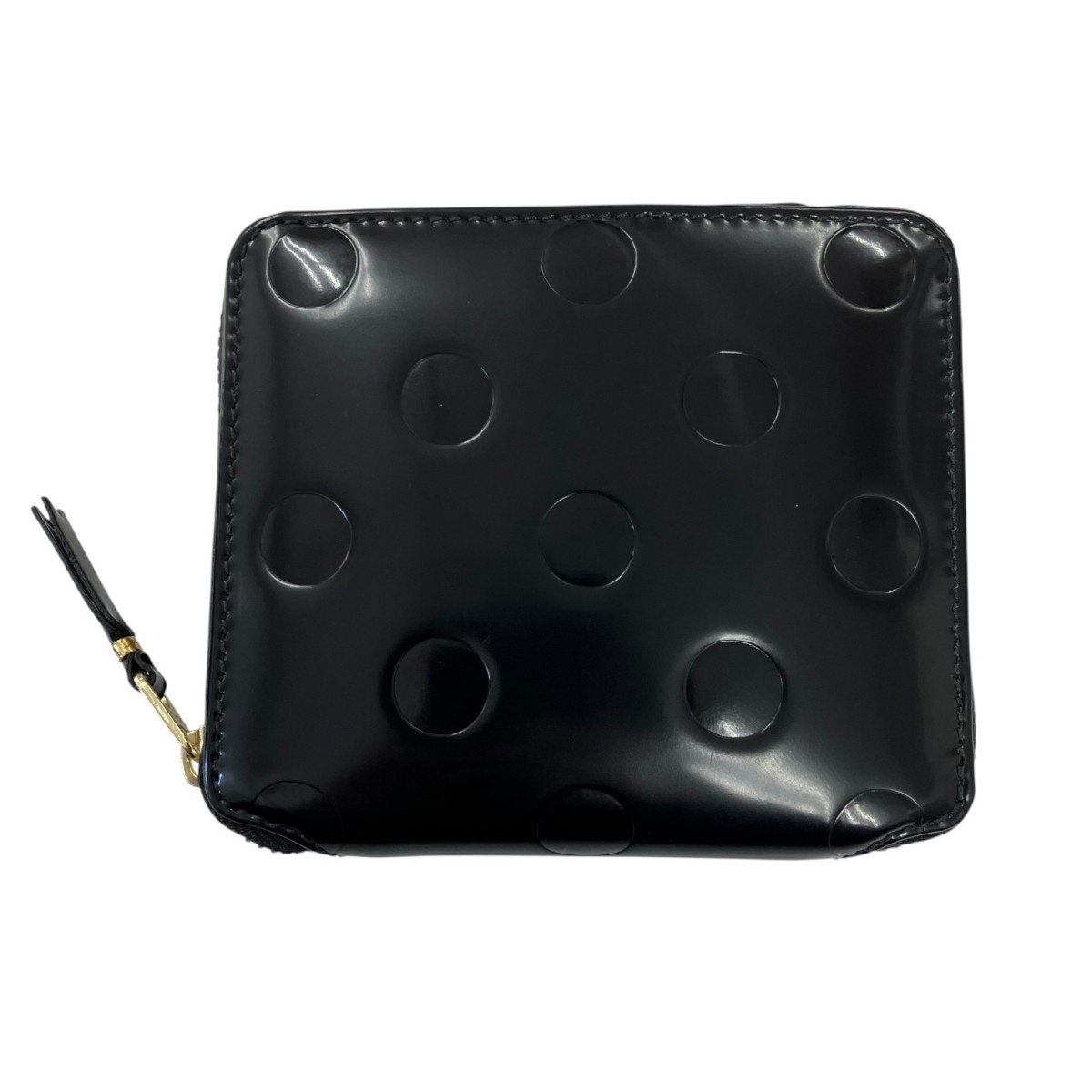 【中古】COMME des GARCONS CDG WALLET DOTS EMBOSSED LEATHER ドットウォレット SA2100NE 黒いこと 【180526】（コムデギャルソン）