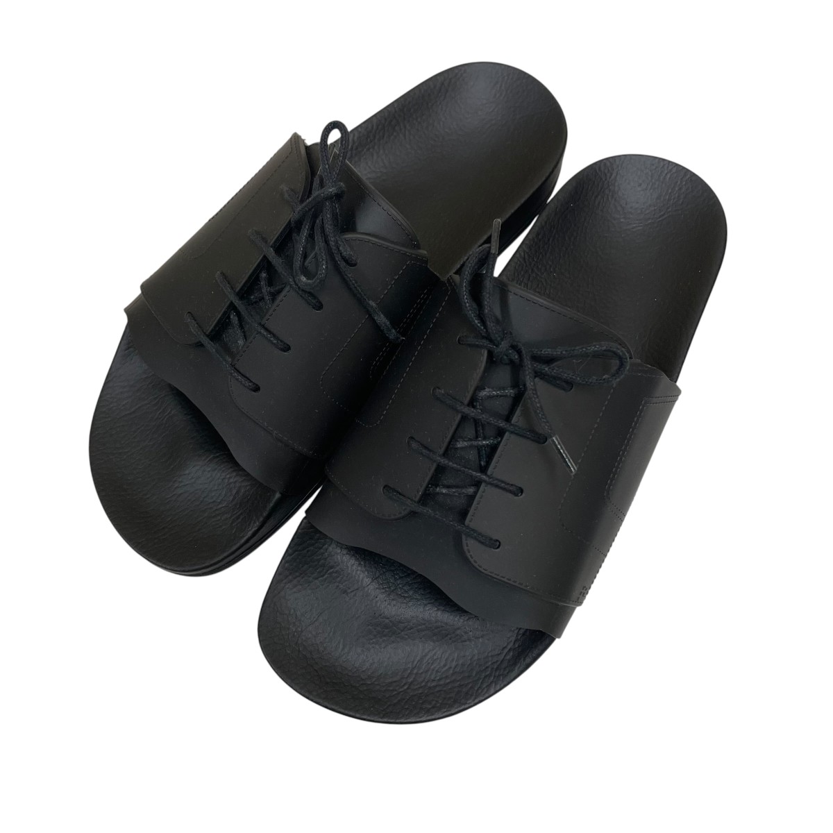 【中古】Maison Margiela 横すべりサンダル サンダル 黒いこと 大きさ：38 【180526】（メゾンマルジェラ）