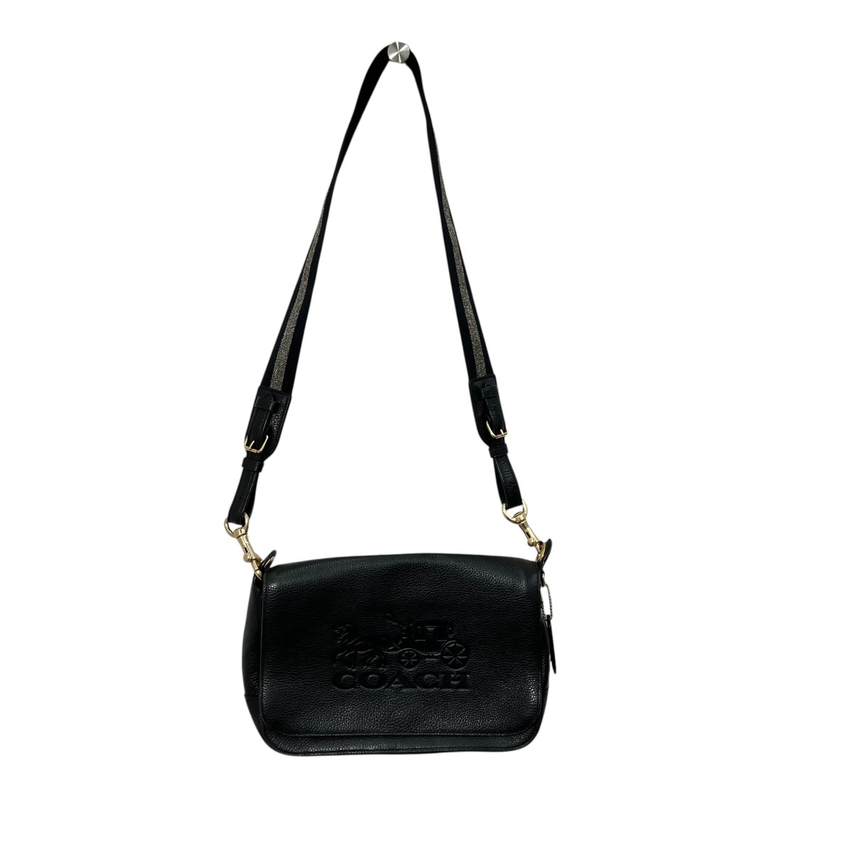 【中古】COACH ショルダーバッグ F72703 黒いこと 【180526】（コーチ職）
