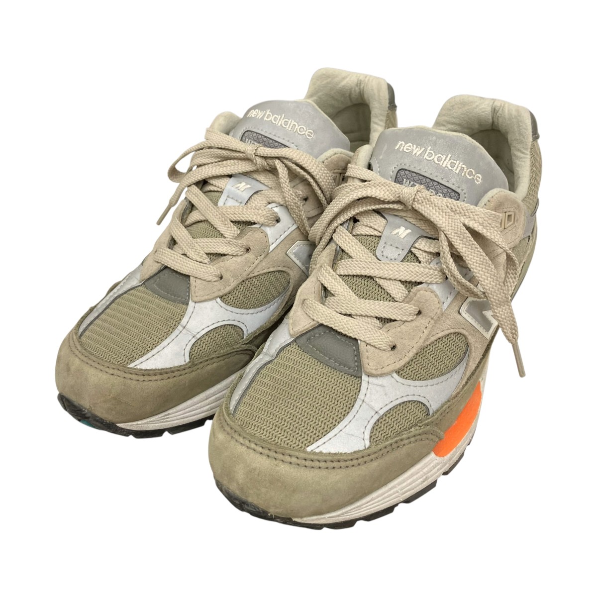 【中古】\u003cBR\u003eNEW BALANCE×WTAPS\u003cBR\u003eM992WT スニーカー カーキ×ベージュ 大きさ：25.0珊\u003cBR\u003e【通貨価値思いなおす】