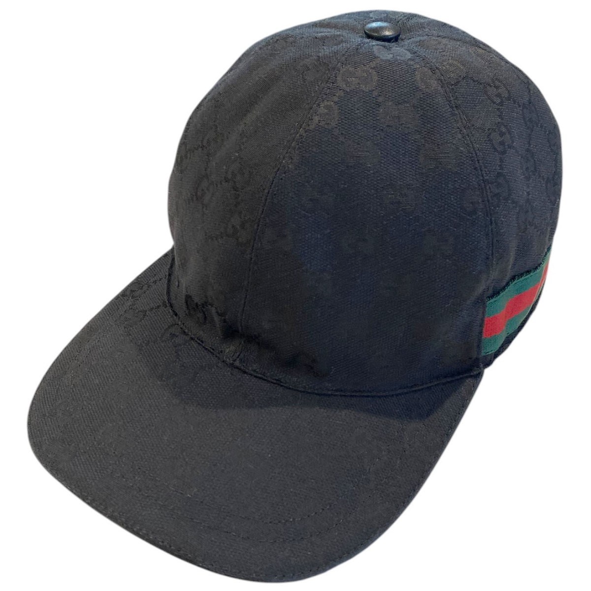 【中古】GUCCI GG帆布野球旗がしら鳥打ち帽 200035 黒いこと 大きさ：XL(60珊) 【180526】（グッチ）