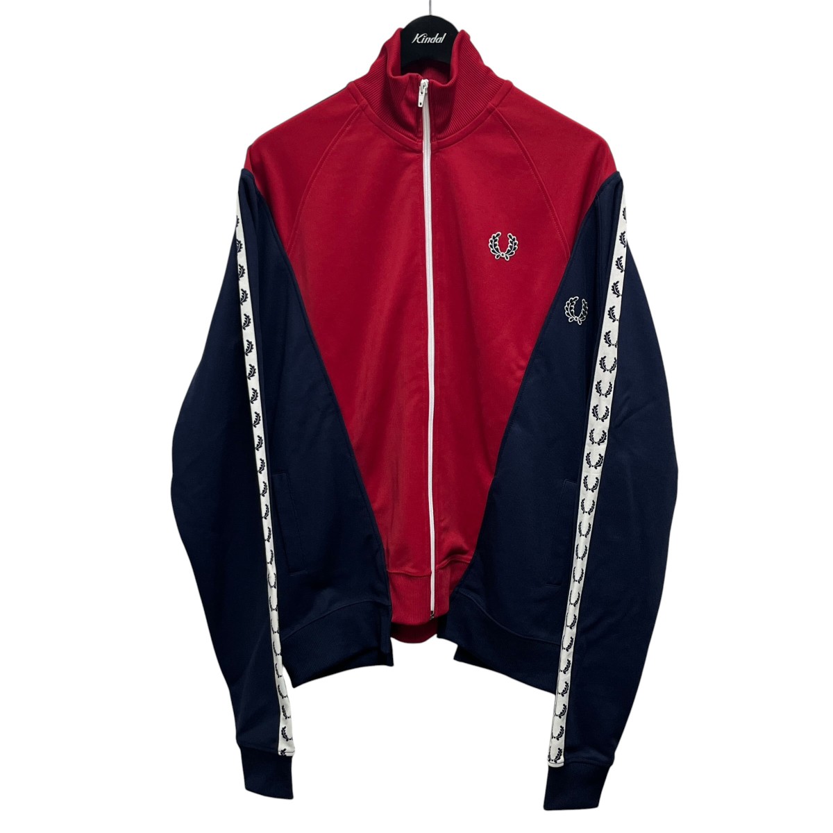 【中古】FRED PERRY×77circa バイ色つや再打ち立てる貨物自動車上衣 赤いこと×米国海軍 大きさ：S 【180526】（フレッドペリー×ナナナナサーカ）