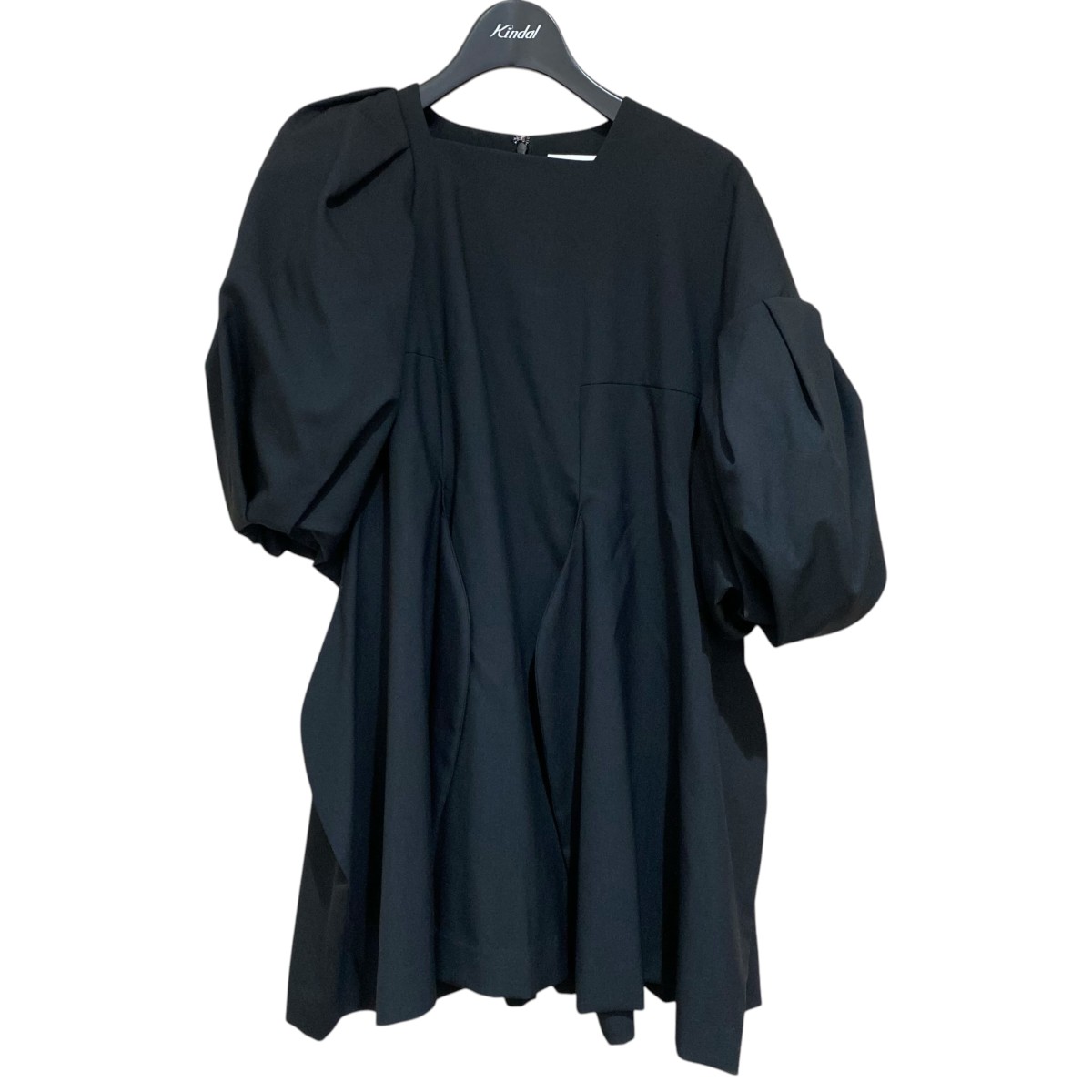 【中古】ENFOLD ASYMMETRY VOLUME-SLEEVE PULLOVER 300GA130-0580 黒いこと 大きさ：38 【180526】（エンフォルド）