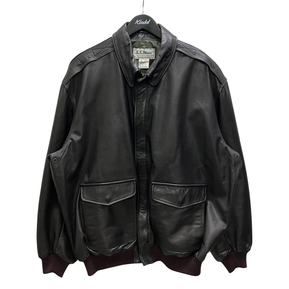 【中古】L．L．Bean　80s レザージャケット ブラック サイズ：XL 【190526】（エルエルビーン）｜ブランド古着のカインドオル