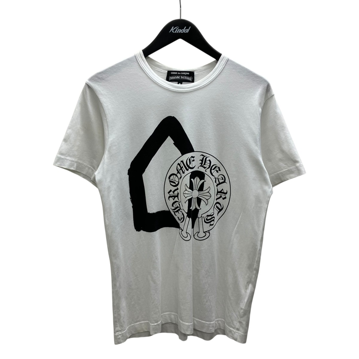 【中古】CHROME HEARTS×COMME des GARCONS 刷り上げるプルオーバー 白いこと×黒いこと 大きさ：S 【190526】（クロムハーツ×コムデ給仕）