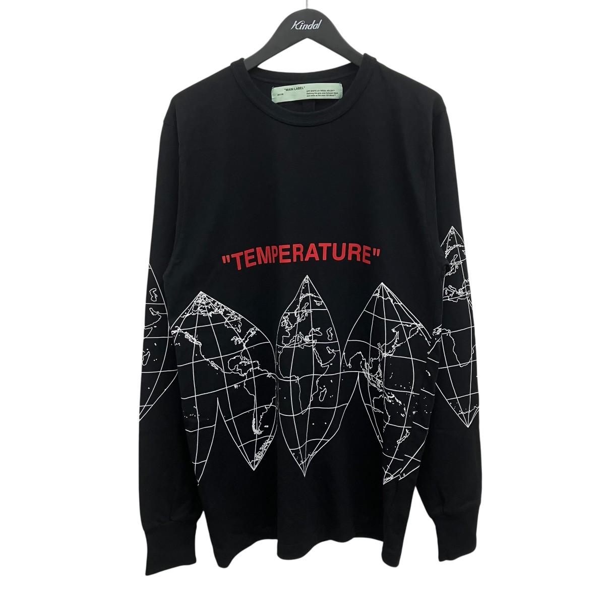 【中古】OFFWHITE 刷り上げるプルオーバー 黒いこと 大きさ：M 【100626】（象牙色）