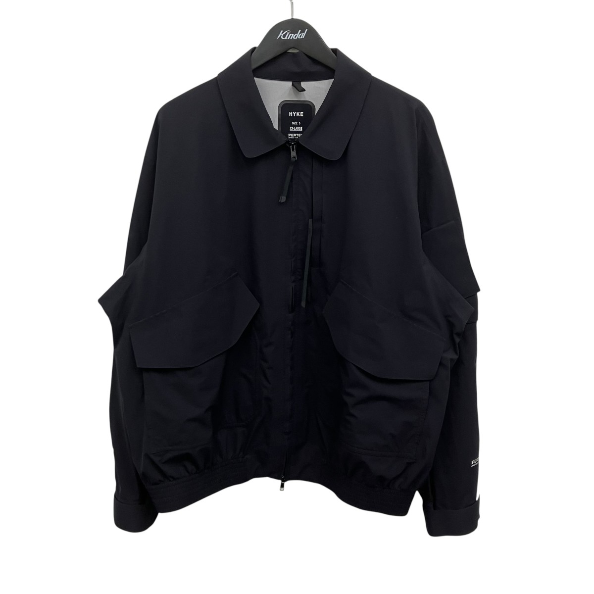 【中古】HYKE ナイロン上衣 黒いこと 大きさ：XXL 【190526】（山歩き）