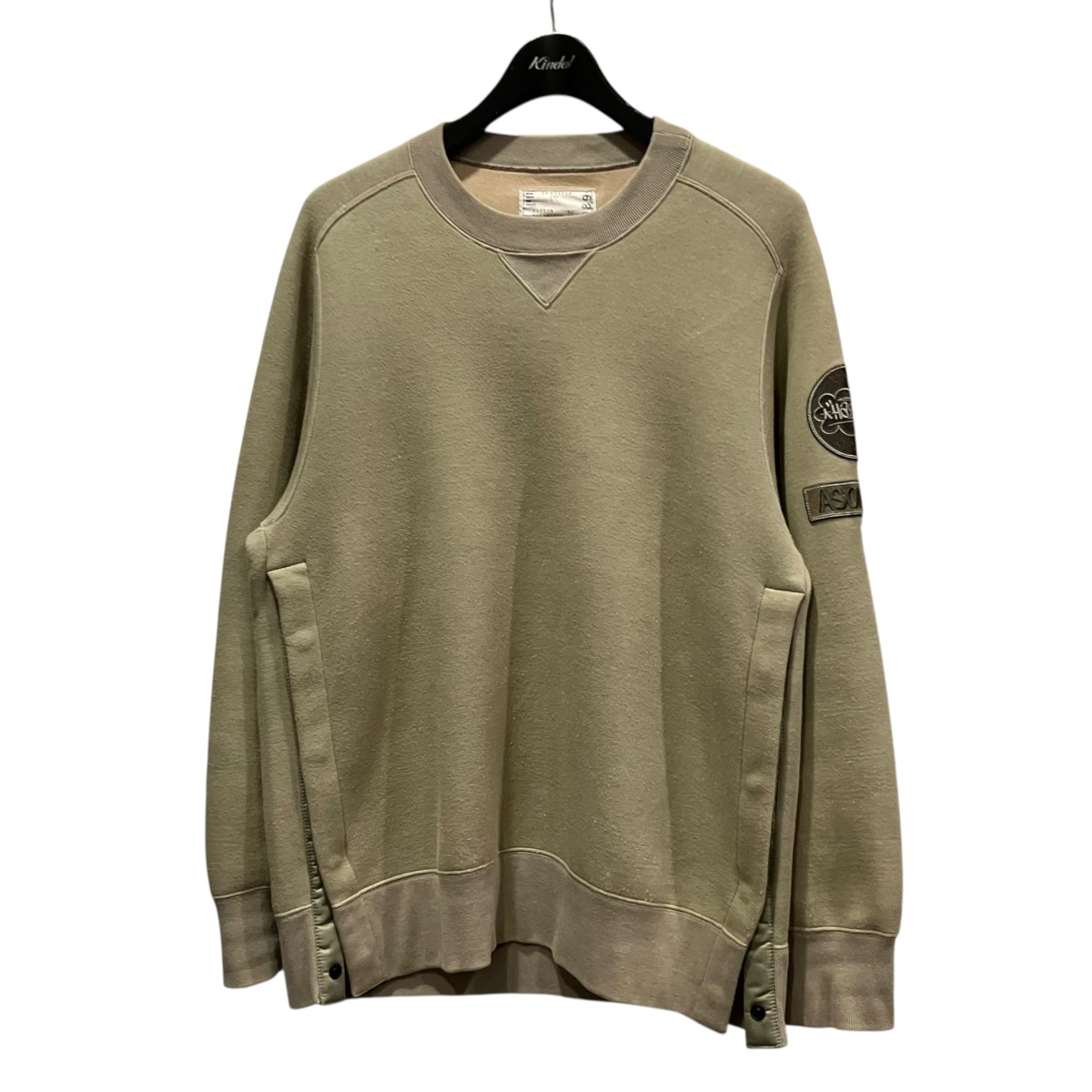 【中古】sacai ワッペンスウェット 23-02989M オリーブ 大きさ：1 【190526】（サカイ）