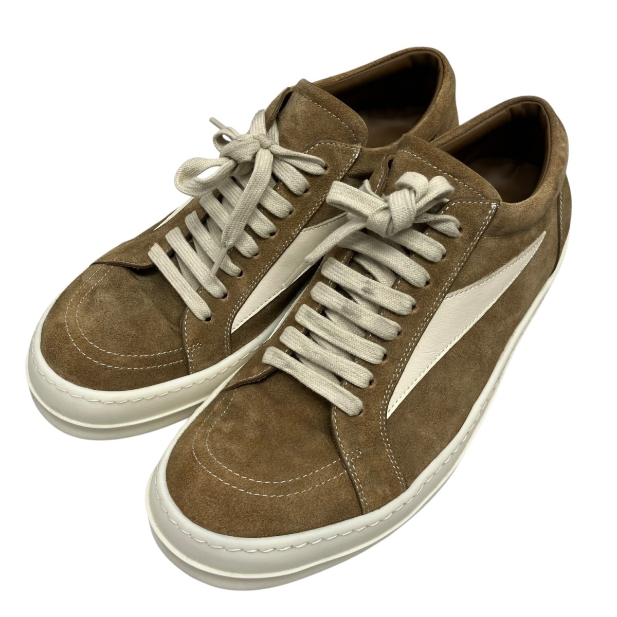 【中古】RICK OWENS 26SS ヴィンテージローカットスニーカー RU01F2897LCSUCO 駱駝 大きさ：41 【190526】（リックオウエンス）