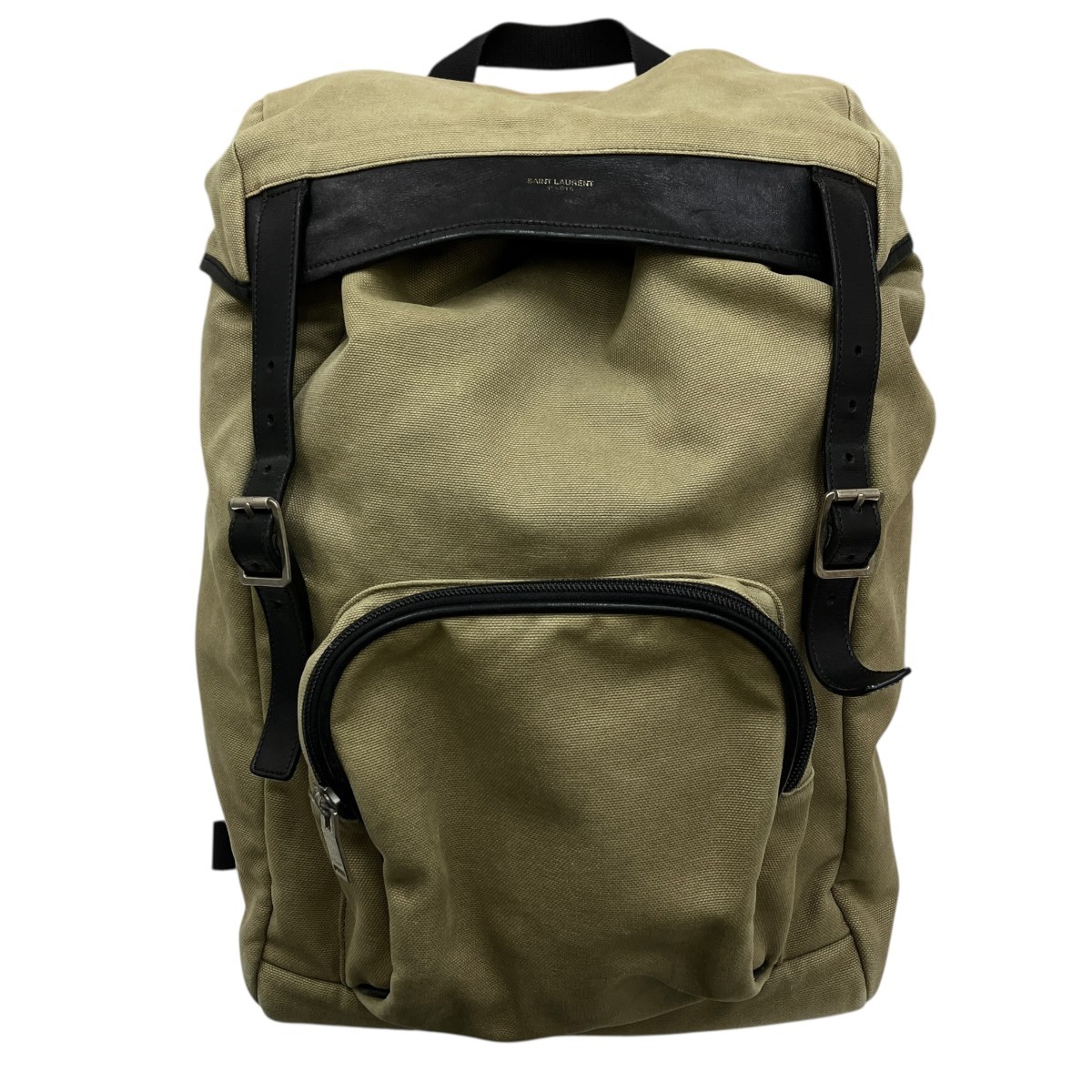 【中古】Saint Laurent Paris ハンティングロックサック うしろ側容器に並べる LTH342609 ベージュ 【200526】（サンローランパリ）