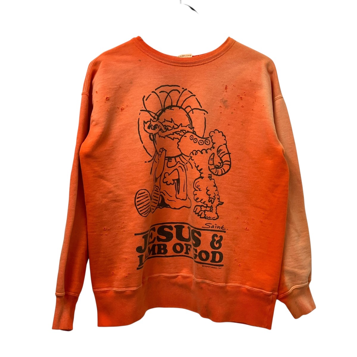 【中古】SAINT MICHAEL 汗水 SM-YS8-0000-028 オレンジ色 大きさ：S 【200526】（仙マイケル）